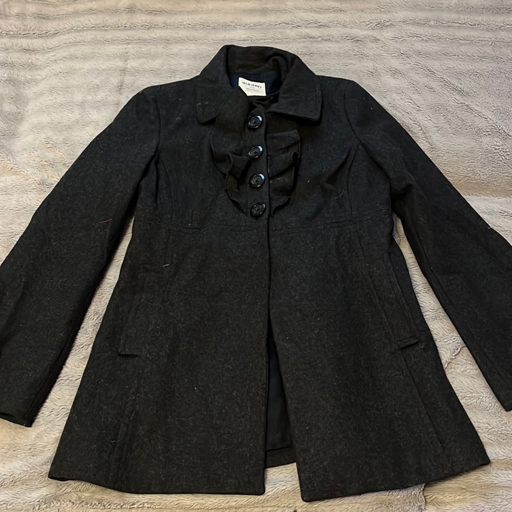 Old Navy Peacoat Size Medium Dark Gray Dressy Wool
